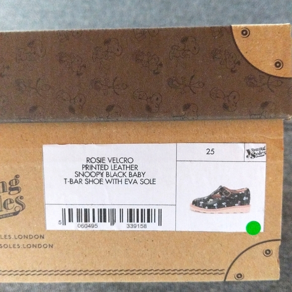 NWT Young Soles X PEANUTS ROSIE GIRLS' T-BAR SHOE SNOOPY PRINT CHESTNUT - Picture 16 of 16